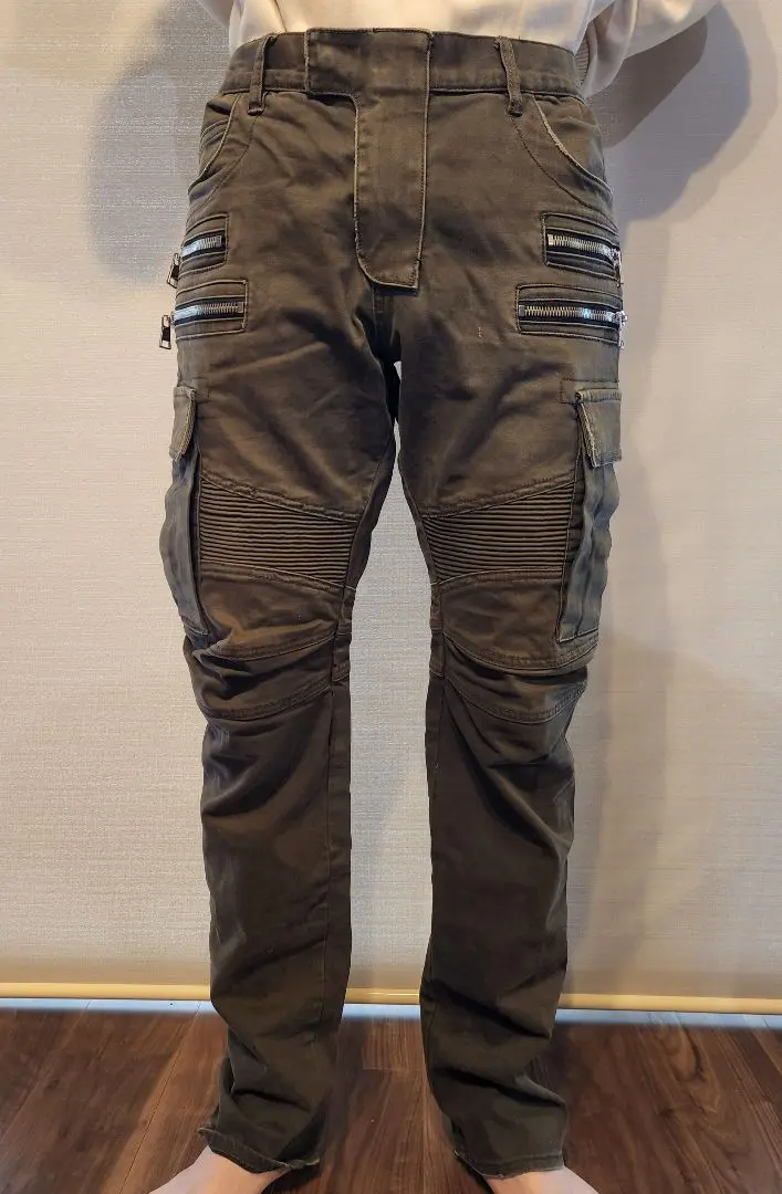 ★美品　BALMAIN　バルマン　バイカーカーゴロングパンツ　（サイズ：31） ☆美品 BALMAIN バルマン バイカーカーゴロングパンツ （サイズ