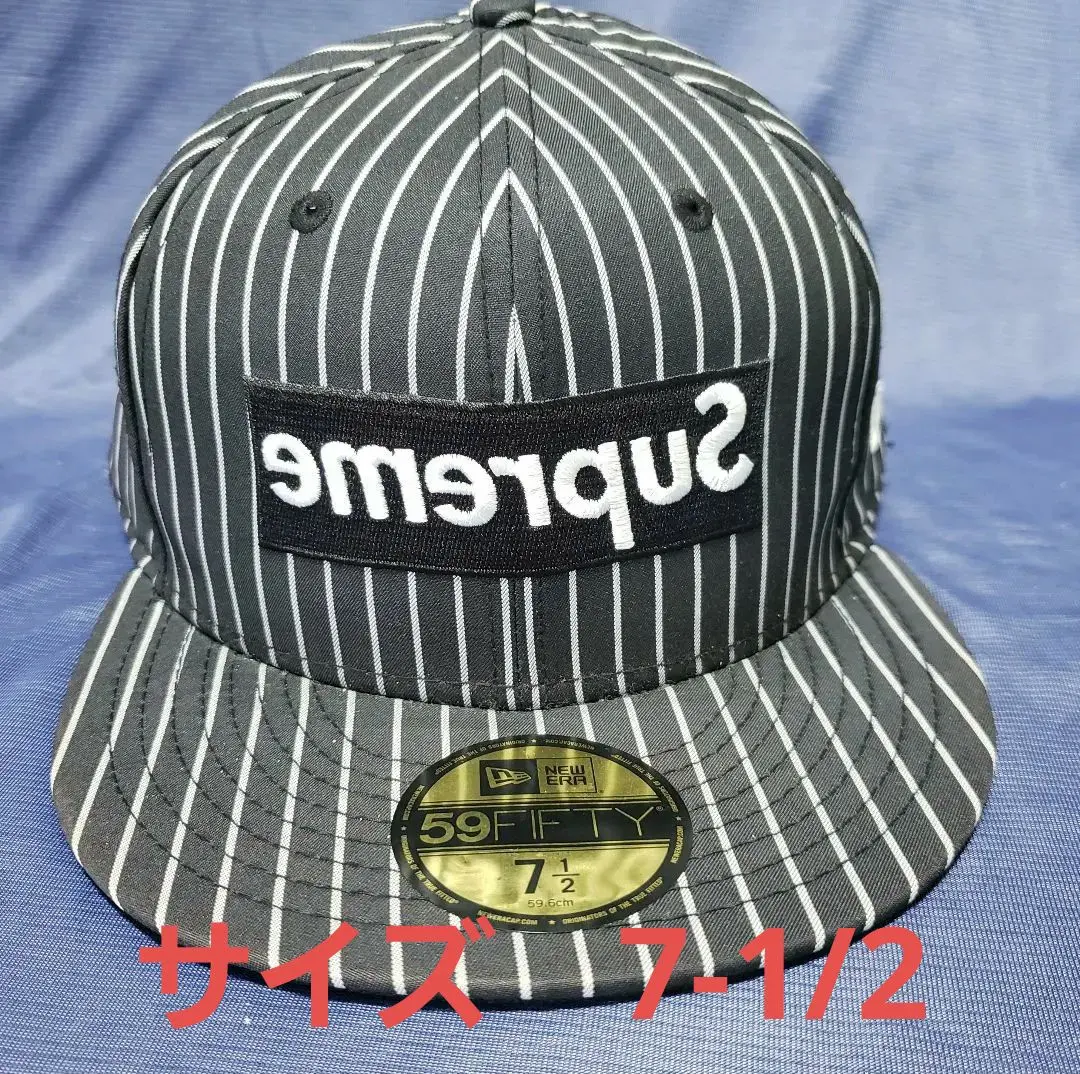 Supreme GARCONS New Era ギャルソン　キャップ　cap NEW SUPREME X COMME DES GARCONS NEW ERA HAT CAP BLACK FITTED