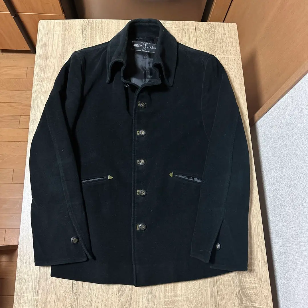ARNYS PARIS モールスキン ジャケット コットン ブラック 46 L ARNYS PARIS モールスキン ジャケット コットン ブラック 46 L