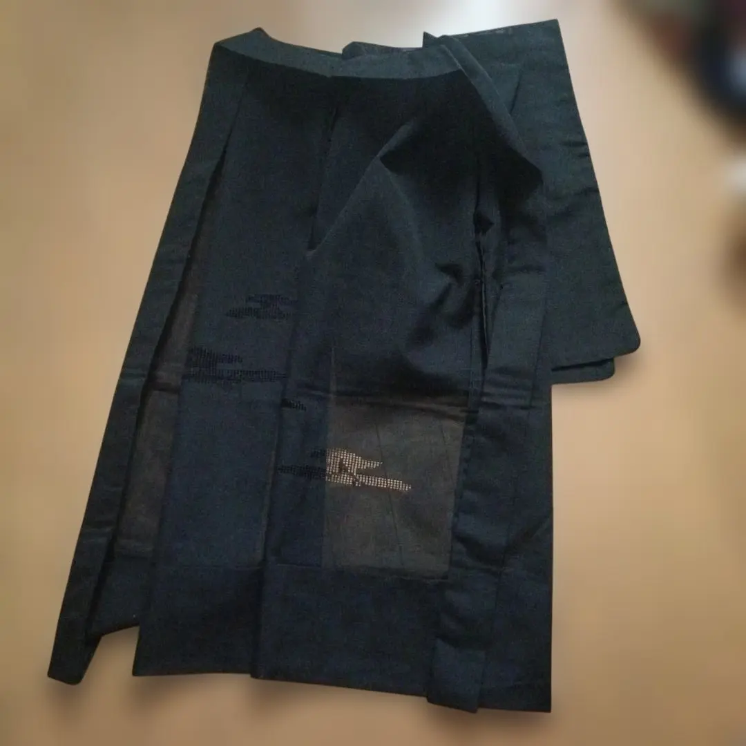 黑色簡約和服外套 附鏤空花紋 的縮圖