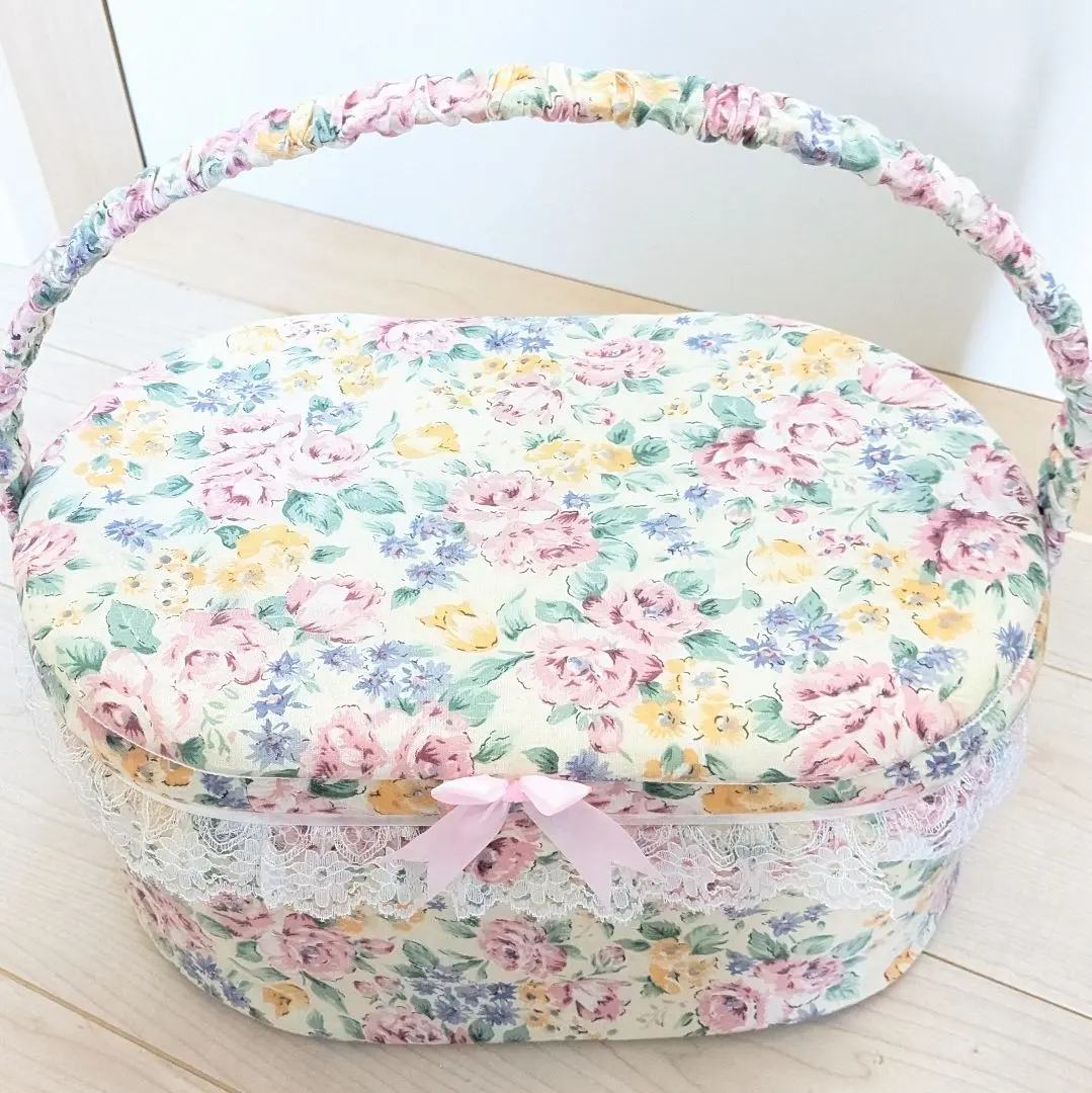 Thumbnail of Unused Sewing Kit / Small Item Case, Antique, Princess Style, Floral Pattern