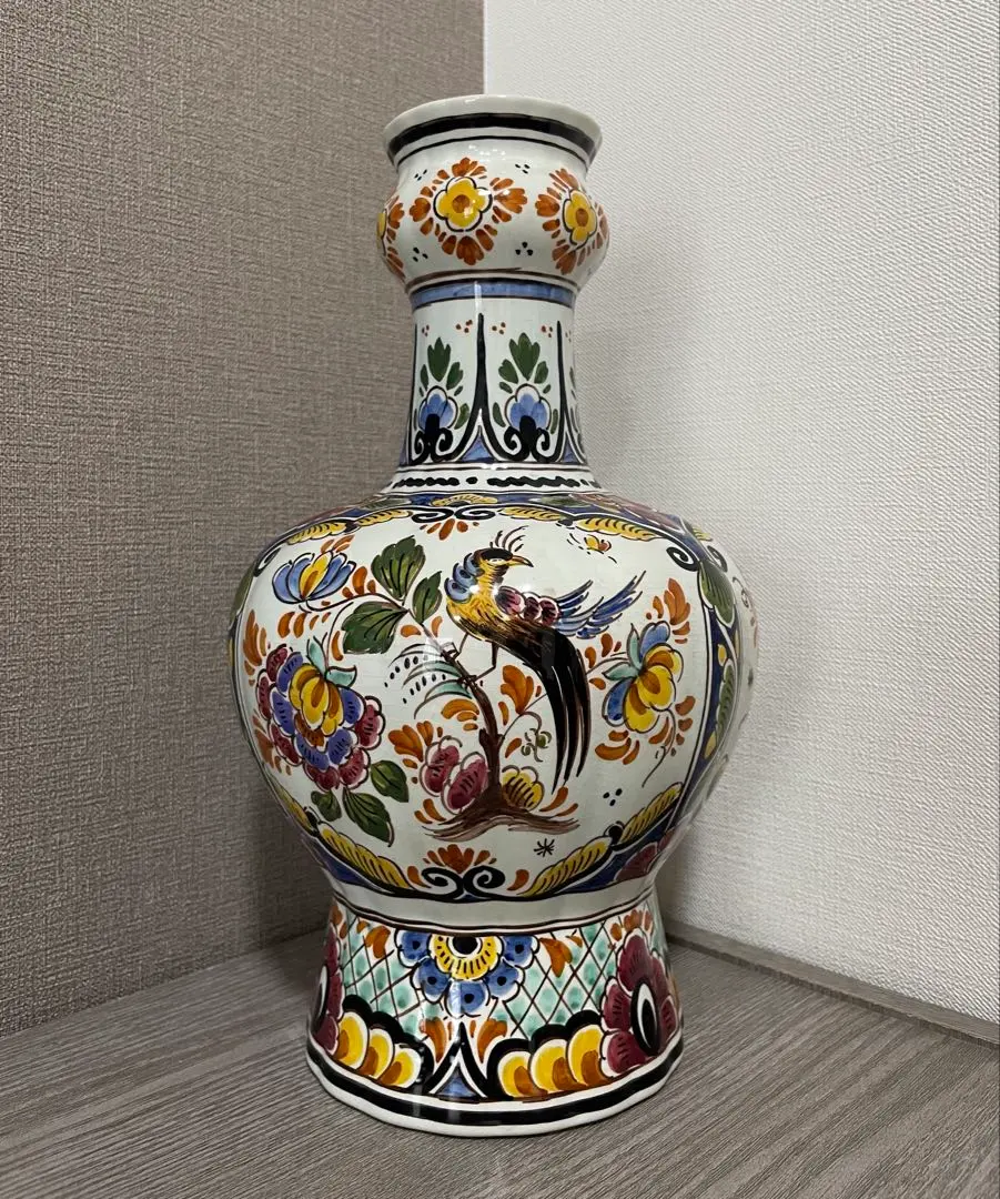 オランダ　デルフト 花瓶　壺　置物　尚美堂 オランダ デルフト 花瓶 壺 置物 尚美堂