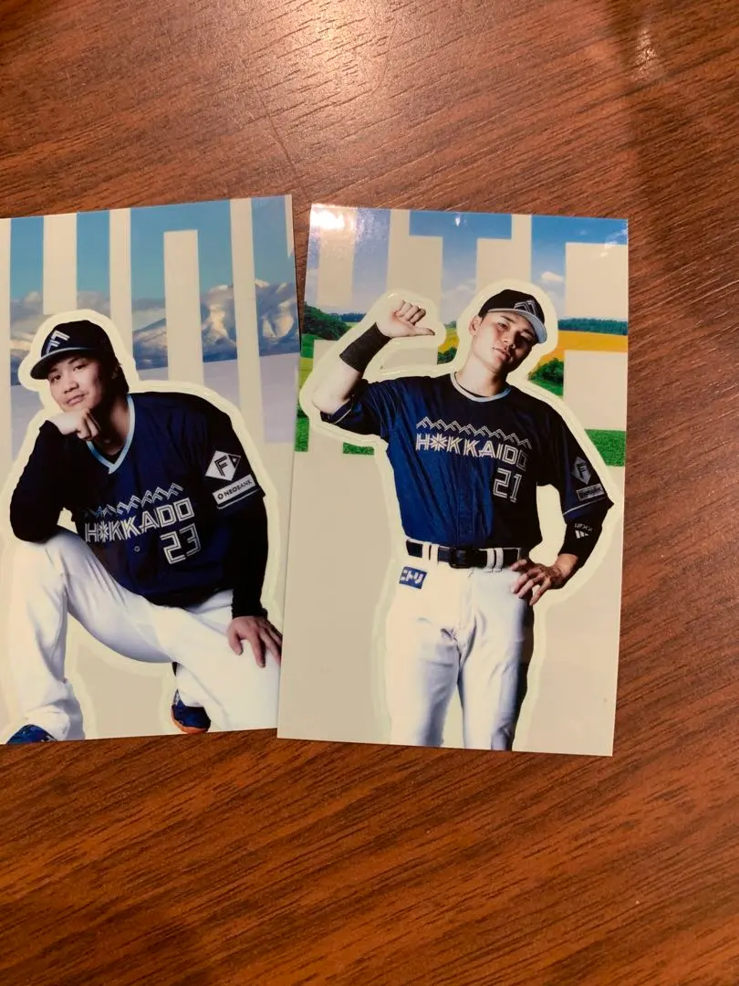 Thumbnail of Nippon-Ham Fighters "WE LOVE HOKKAIDO" stickers: Kosei Kiyomiya, Fumiya Fushimi