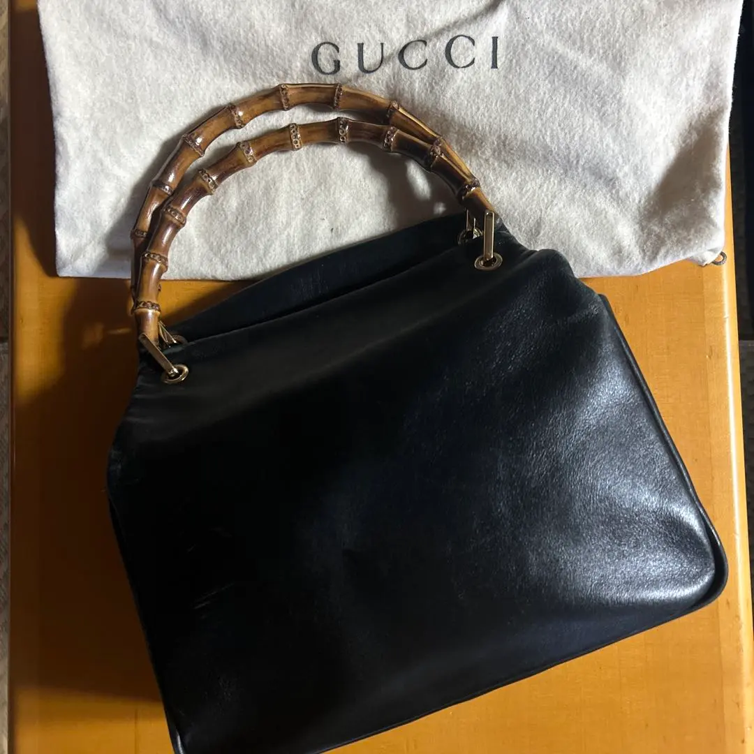 Thumbnail of GUCCI Black Leather Shoulder Bag