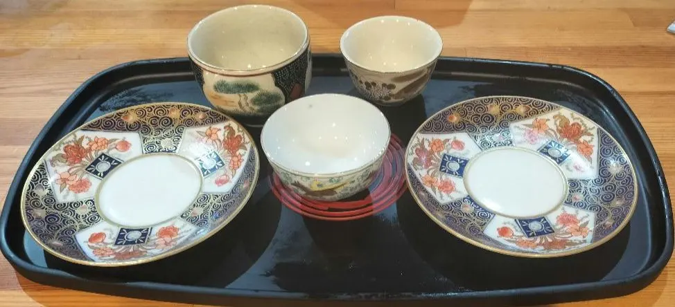 伊万里燒 九谷燒 碟子 茶碗 茶具 套組 的縮圖