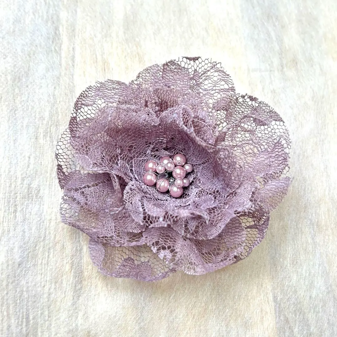 蕾絲胸花 紫色 薰衣草 的縮圖