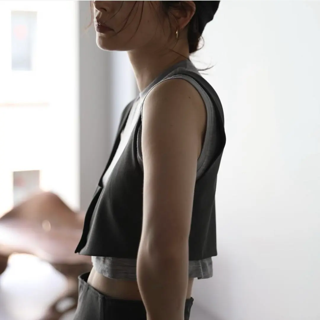 当社の aere アエレ 2way tulle vest 38 チュールベスト