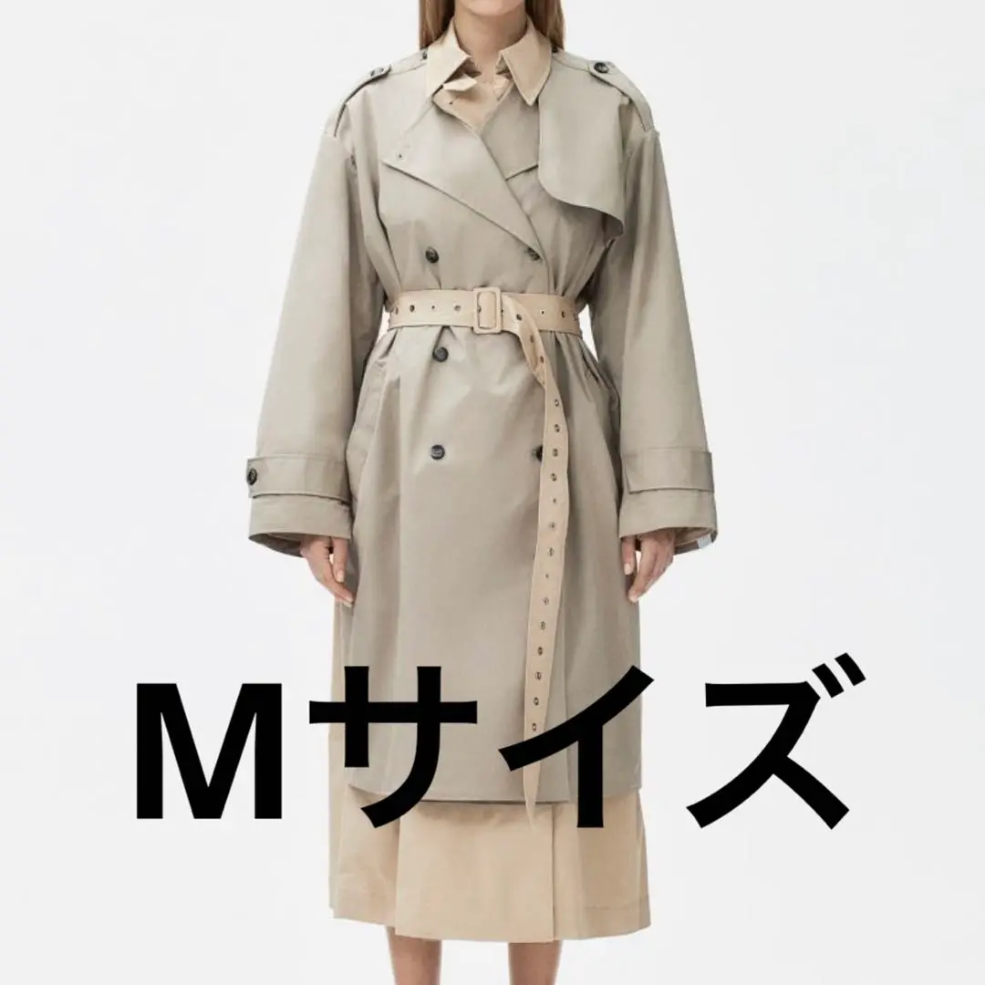 ROKH トレンチコート ロク×エイチアンドエム rokh×H＆M ボタンディテールツイルツイル