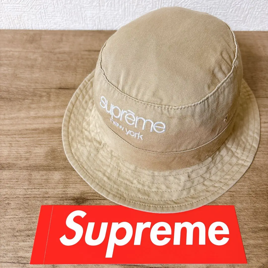 Supreme アウトドアハット S/M ベージュ 正規品 Supreme バケットハット ハット 帽子アメリカ製 ベージュ