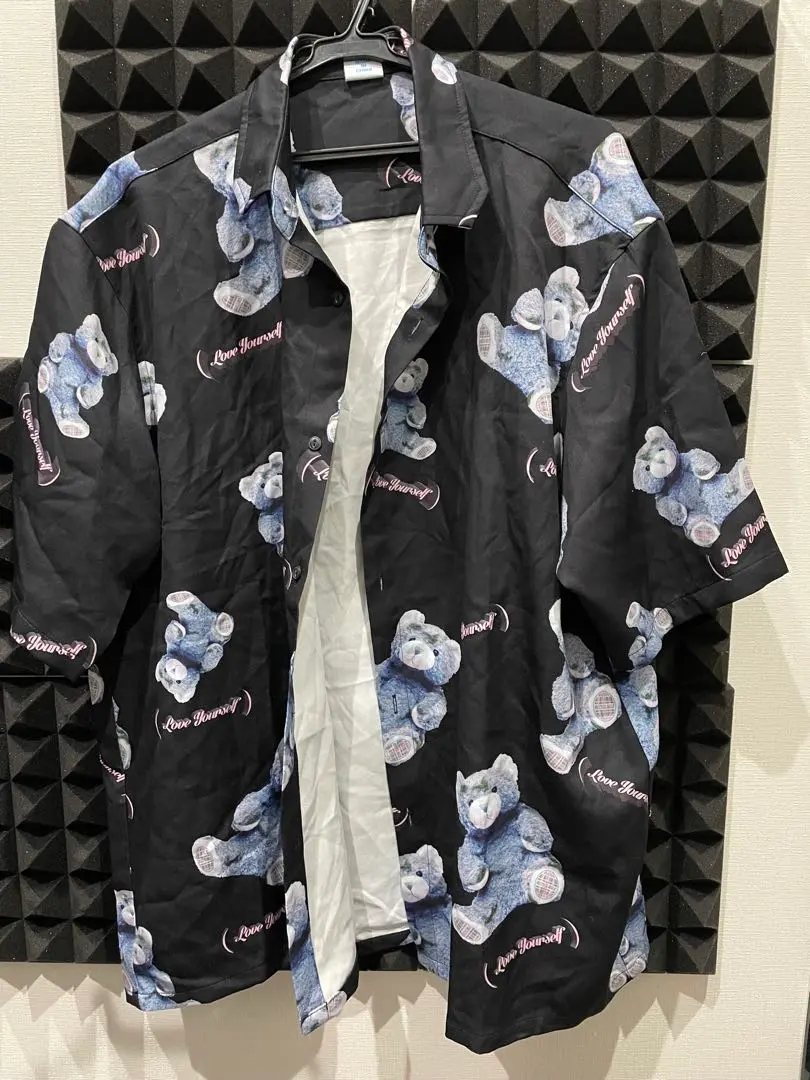 Thumbnail of Teddy bear print short-sleeved shirt