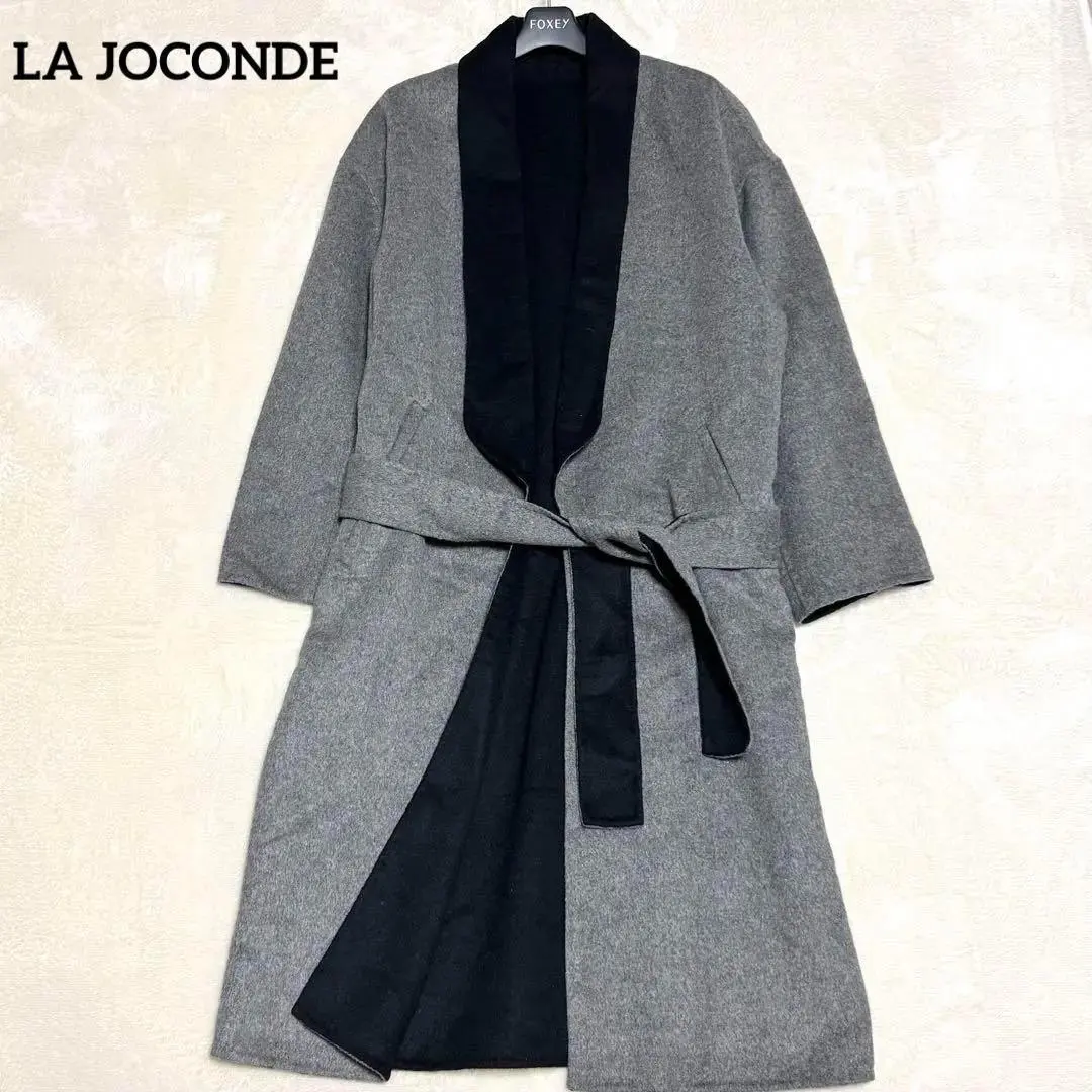 Thumbnail of Beautiful Condition La Gioconda Reversible Long Coat with Belt, Size 38