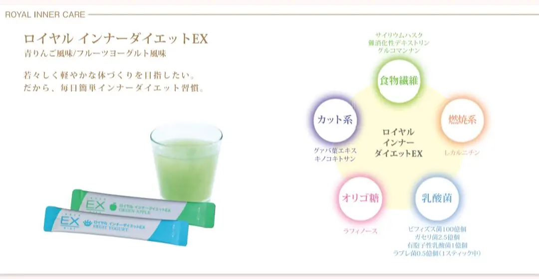 お値下げ！新品ロイヤル化粧品インナーダイエットフルーツヨーグル卜味　30本×2箱 2025年最新】∴ロイヤル インナーダイエットexの人気アイテム