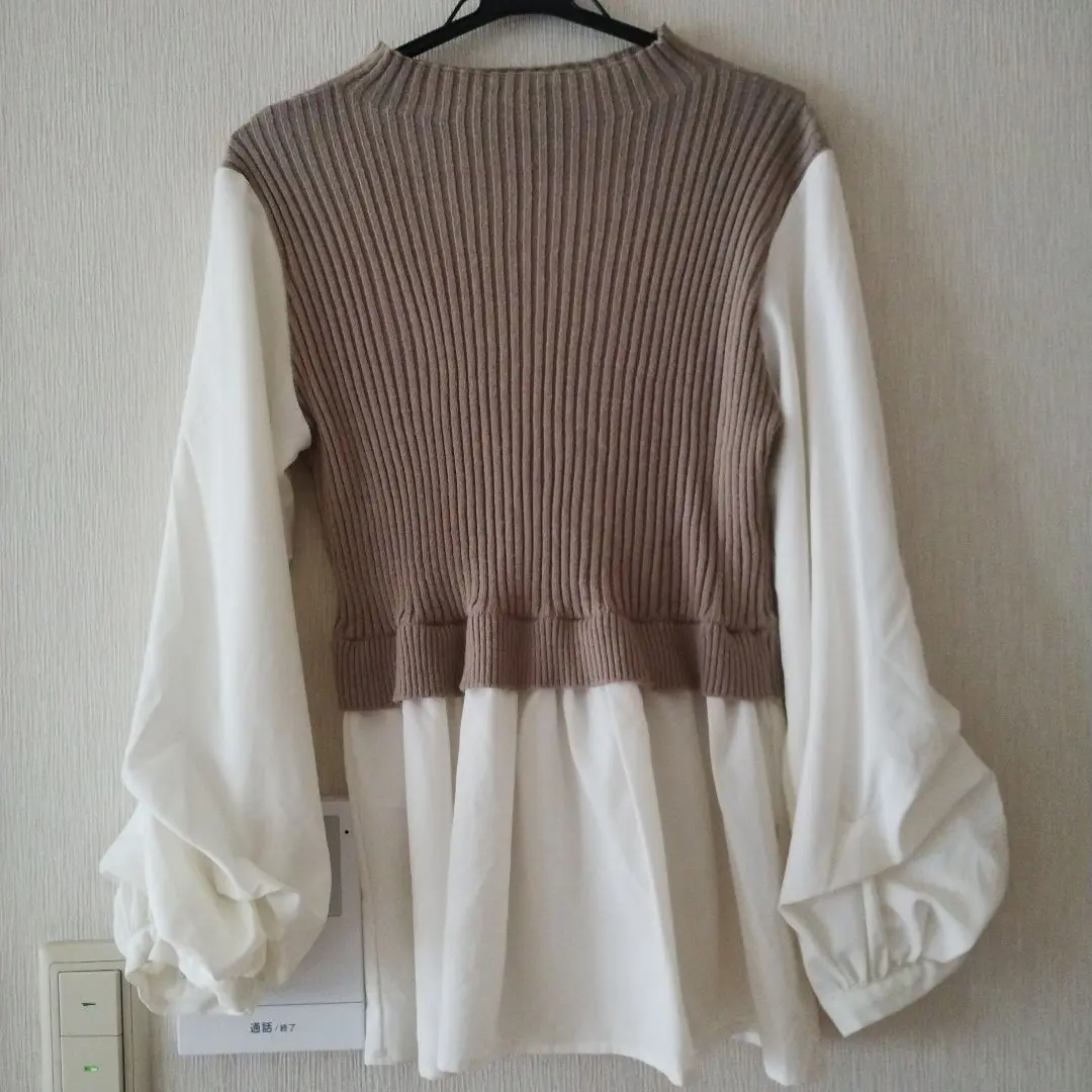 Thumbnail of Rib Knit Balloon Sleeve Top