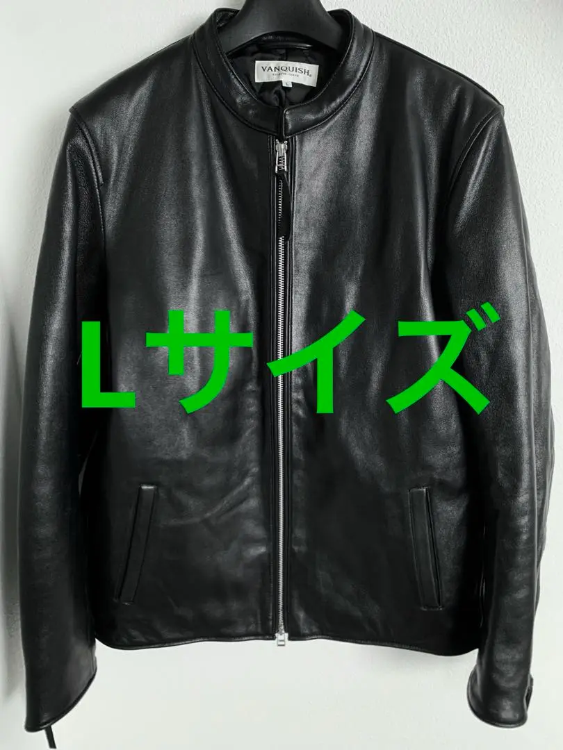 【美品/限定モデル】ヴァンキッシュ シングル ライダース 山羊革 ブラック M VANQUISH 革ジャン ライダース / ヴァンキッシュ カウレザー