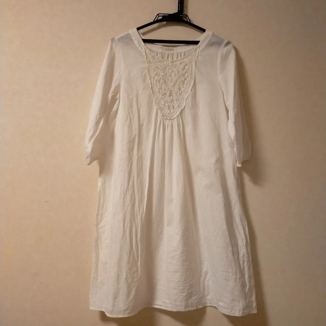 Thumbnail of FRAMeWORK White 3/4 Sleeve Dress Tunic