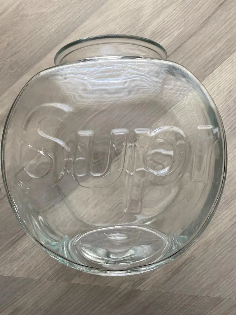 新品未使用 シュプリーム 金魚鉢 fishbowl ガラス 花瓶 吹きガラスの金魚鉢 小009・青緑 滋賀県の吹きガラス工房より