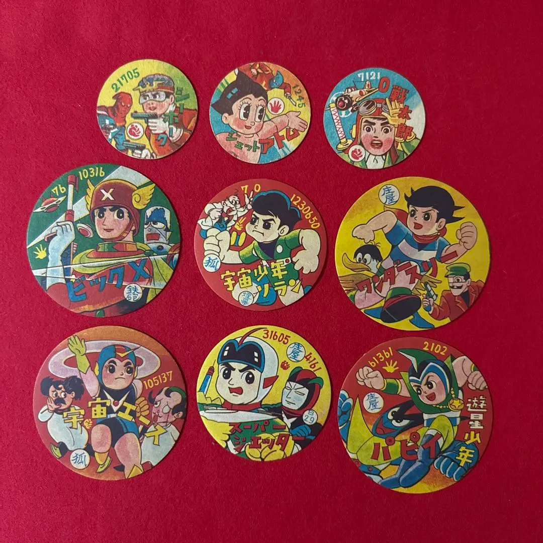 Thumbnail of Round Menko (Collectible Card) - Showa Anime Characters - Retro - Vintage