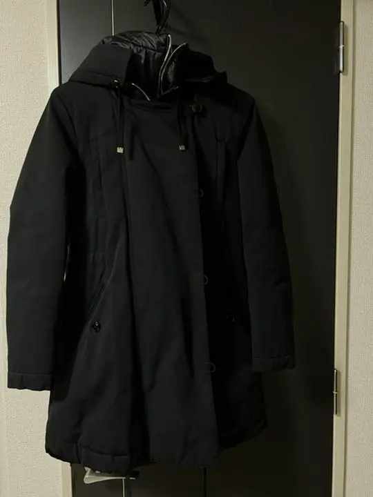 Massimo Dutti マッシモデュッティ フード付きダウンコート 濃紺 Massimo Dutti(マッシモドゥッティ) コート(レディース) - 海外