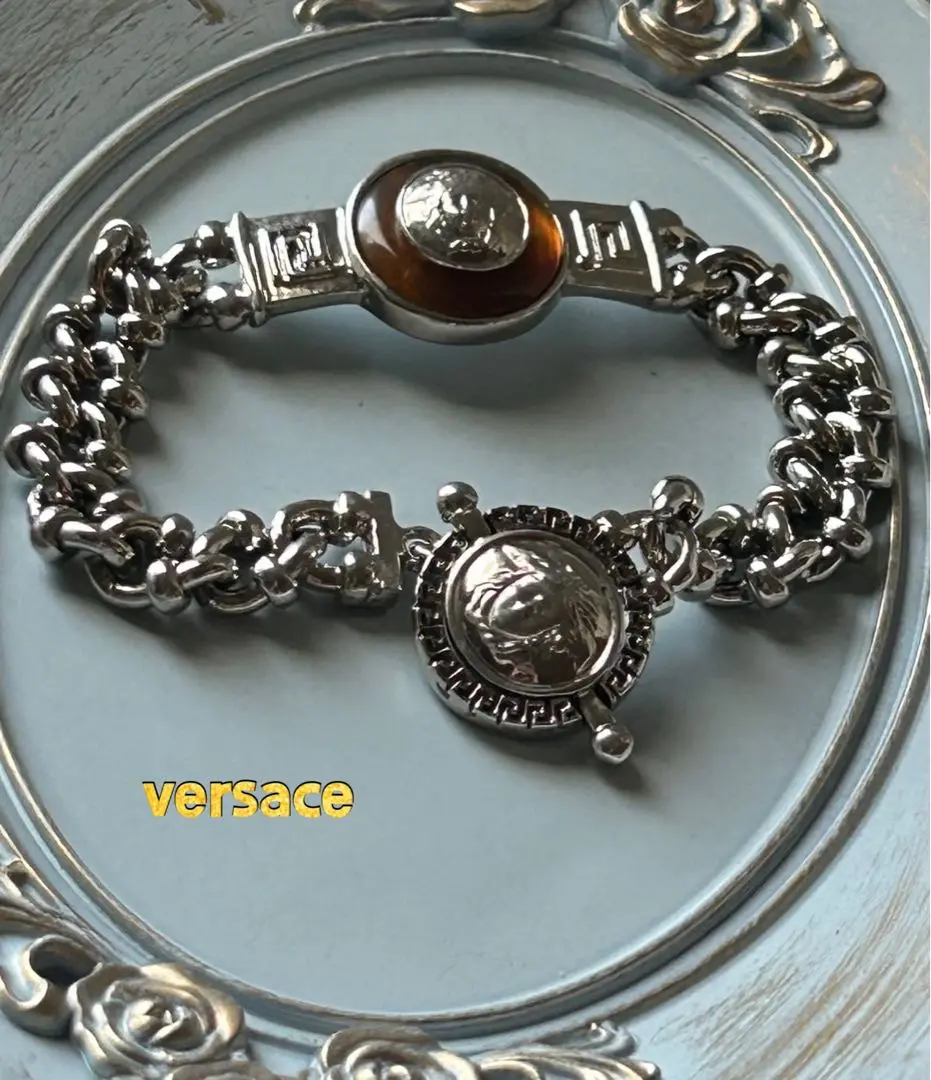【美品】ジャンニ ヴェルサーチ メデューサ ブレスレット　シルバー GIANNI VERSACE ジャンニ ヴェルサーチ メデューサ ブレスレット