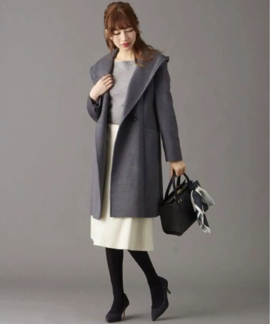 Thumbnail of 23区 Hooded Coat Long Coat Hooded Coat Angora Wool Lambswool