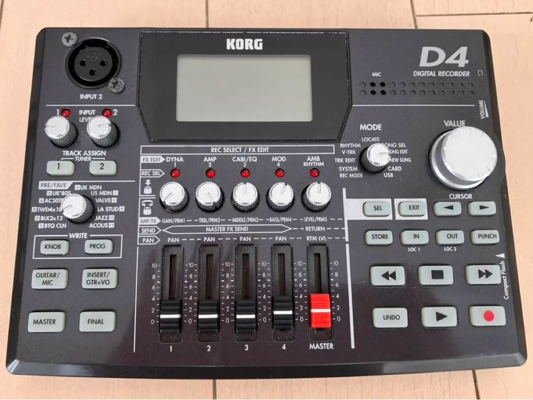 【希少】KORG D4 マルチトラックレコーダー　MTR純正アダプター付 希少】KORG D4 マルチトラックレコーダー MTR純正アダプター付