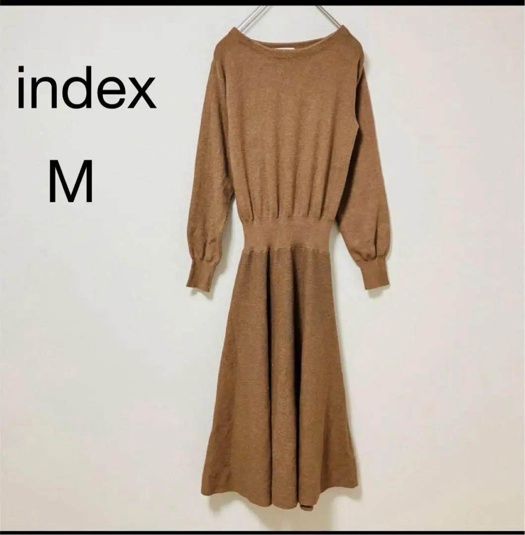 Thumbnail of index Index Long Sleeve Knit Long Dress Slimming Tight Dress
