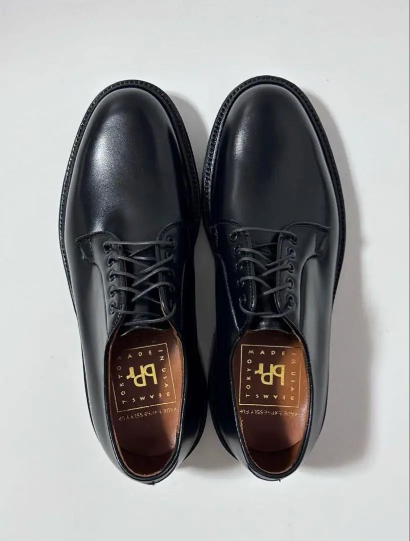 値下げ！美品！Alden ブラックカーフプレーントゥ9909ビームス プラス別注 ALDEN x BEAMS PLUS オールデン 別注 PLAIN TOE OXFORD CALF