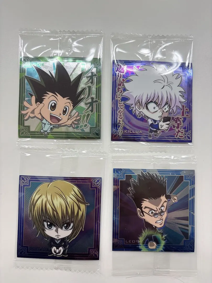 Thumbnail of Hunter x Hunter Wafer Seals - Gon, Killua, Kurapika, Leorio - Set of 4