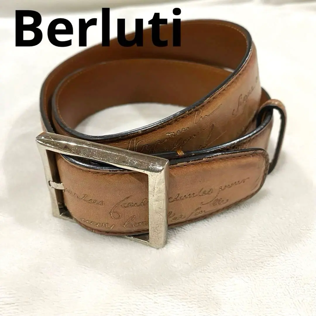 ◇ベルルッティ◇Ｂボリュート/カリグラフィ/ベルト/ブランド BERLUTI - Berluti カリグラフィ レザー ベルトの通販 by CYCLE