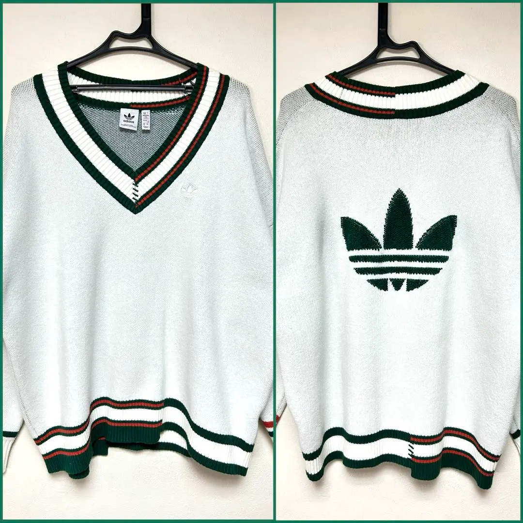 Thumbnail of ☆【Excellent Condition】Adidas Originals V-neck Sweater, Big Silhouette