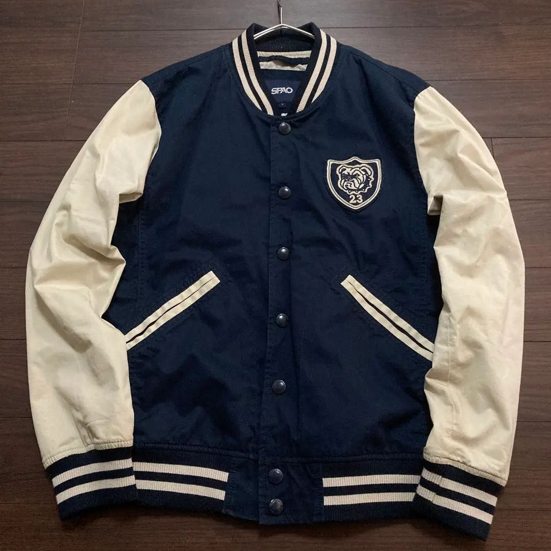 希少品 Doghouse スタジャン M ブルドッグ フルデコ 豚革 レザー