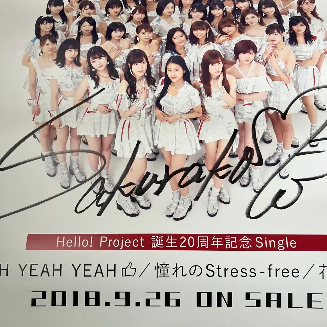 こぶしファクトリー 藤井梨央 念には念 サインポスター こぶしファクトリー 藤井梨央 念には念 サインポスター