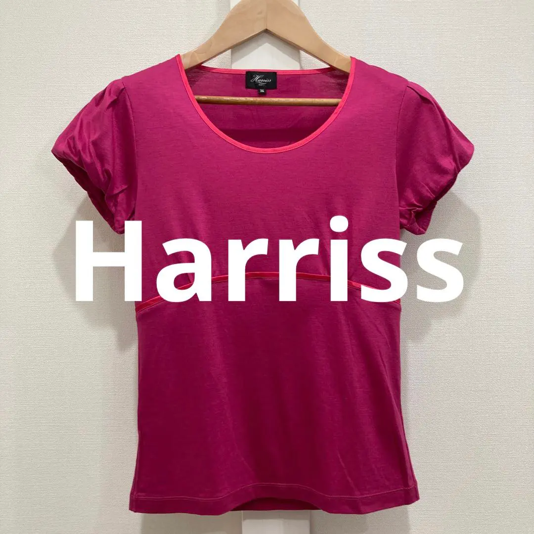 新品　Harriss メッシュ重ね カットソー　　36 新品Harriss メッシュ重ね カットソー36