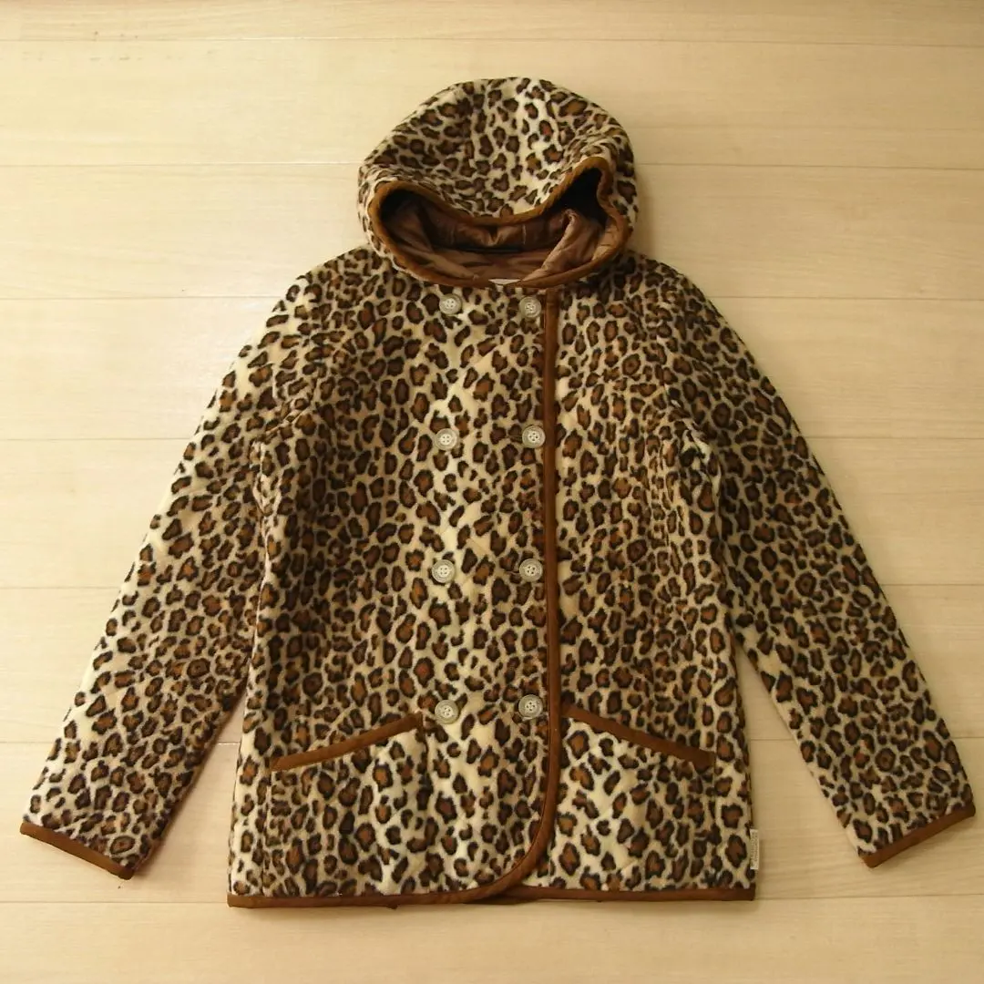 ☆傳統天氣☆豹紋絎縫外套/36 的縮圖