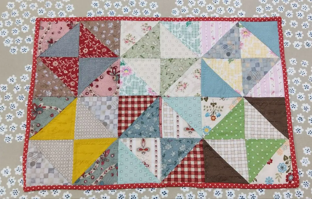 Thumbnail of Colorful Patchwork Quilt Tapestry