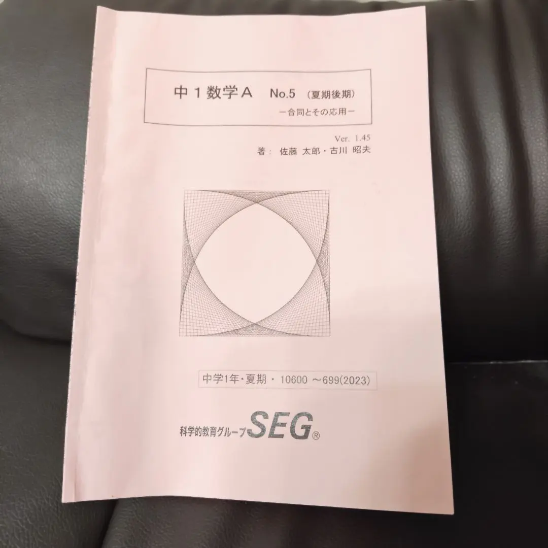 SEG (科学的教育グループ) 中3 数学C/D NO.1〜9 確率と期待値/三角比と図形 等 テキスト通年セット 2020 計9冊 金子裕/岡本雄一 053M0D SEG (科学的教育グループ) 中3数学C No.1～9 確率と期待値/三角
