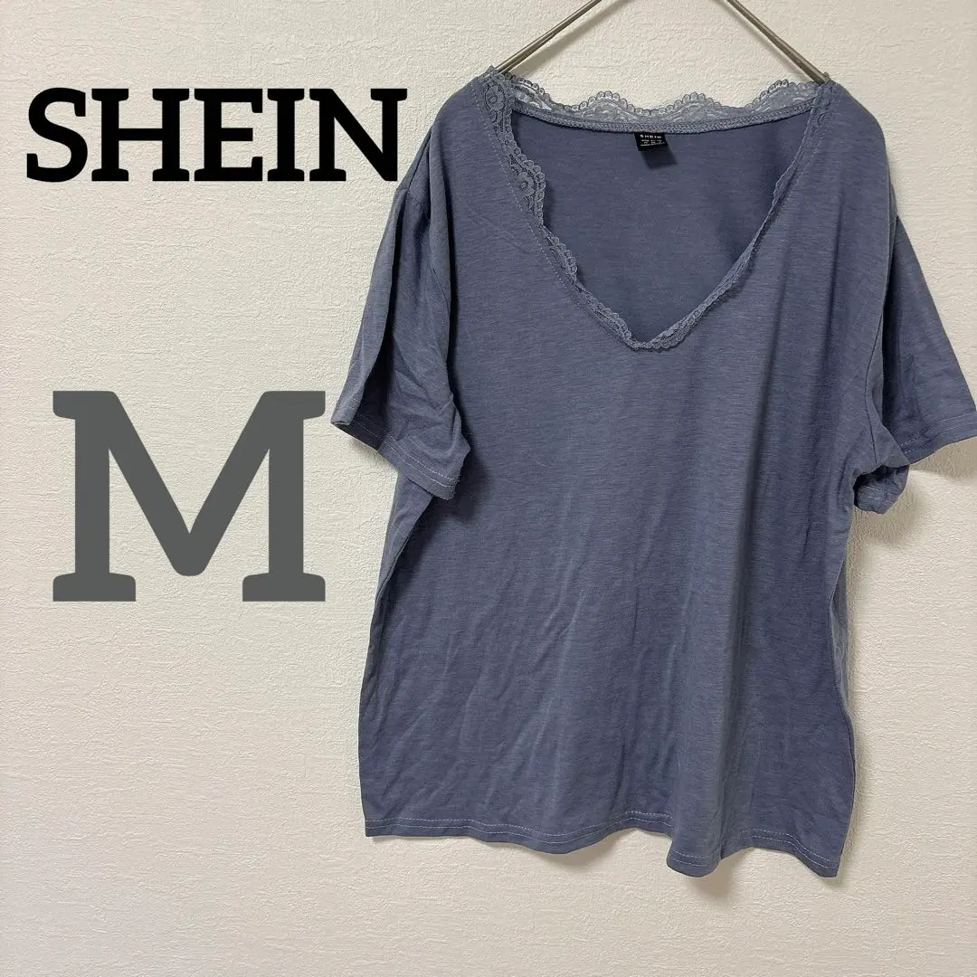 Thumbnail of Excellent condition ✨️ SHEIN T-shirt 【M】 Short Sleeve Cut and Sewn Short Sleeve T-shirt Blue系