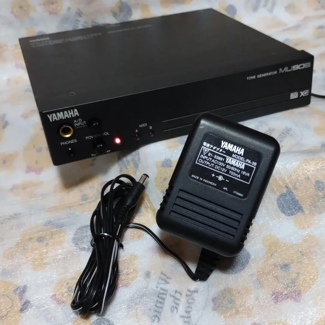 ヤマハ　YAMAHA MU90 音源　美品 YAMAHA「MU90」MIDI 音源モジュール・ 純正ACアダプター付き