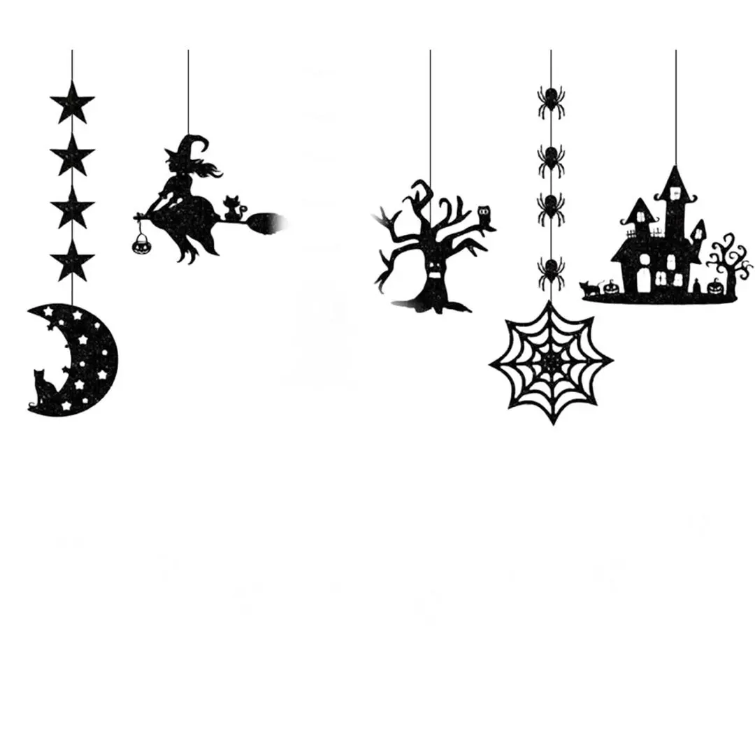 Thumbnail of Halloween Garland Set of 6 Hanging Decorations Paper