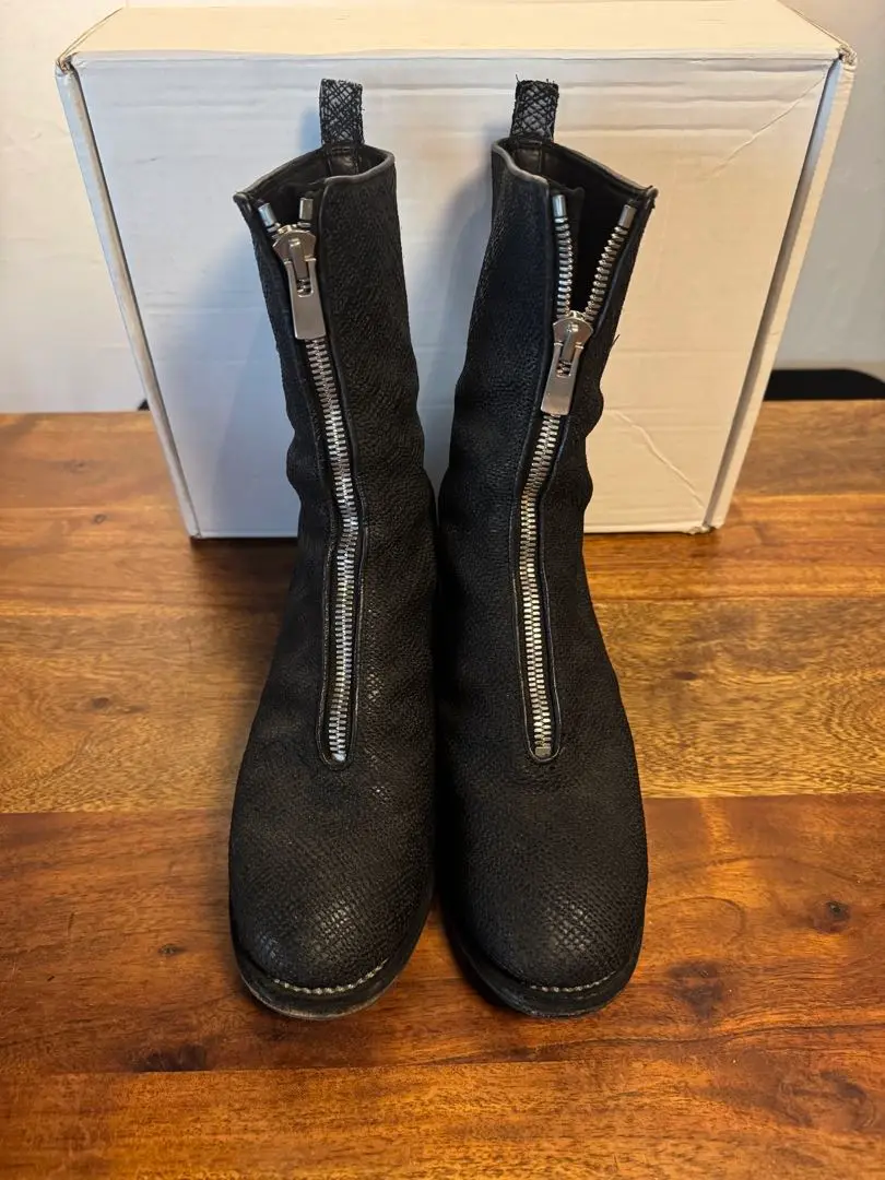 a*1様 新品　GUIDI PL2 ブラック　カモフラ加工　42 Guidi PL2 Front Zip Mid Boot - Black | Garmentory