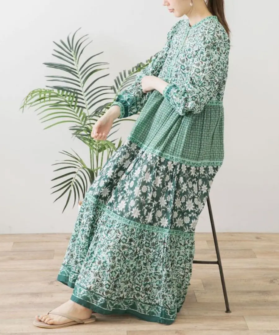 新品　タグ付き　Sunny Label MIXフラワープリント　ワンピース　長袖 URBAN RESEARCH Sonny Label（アーバンリサーチサニーレーベル
