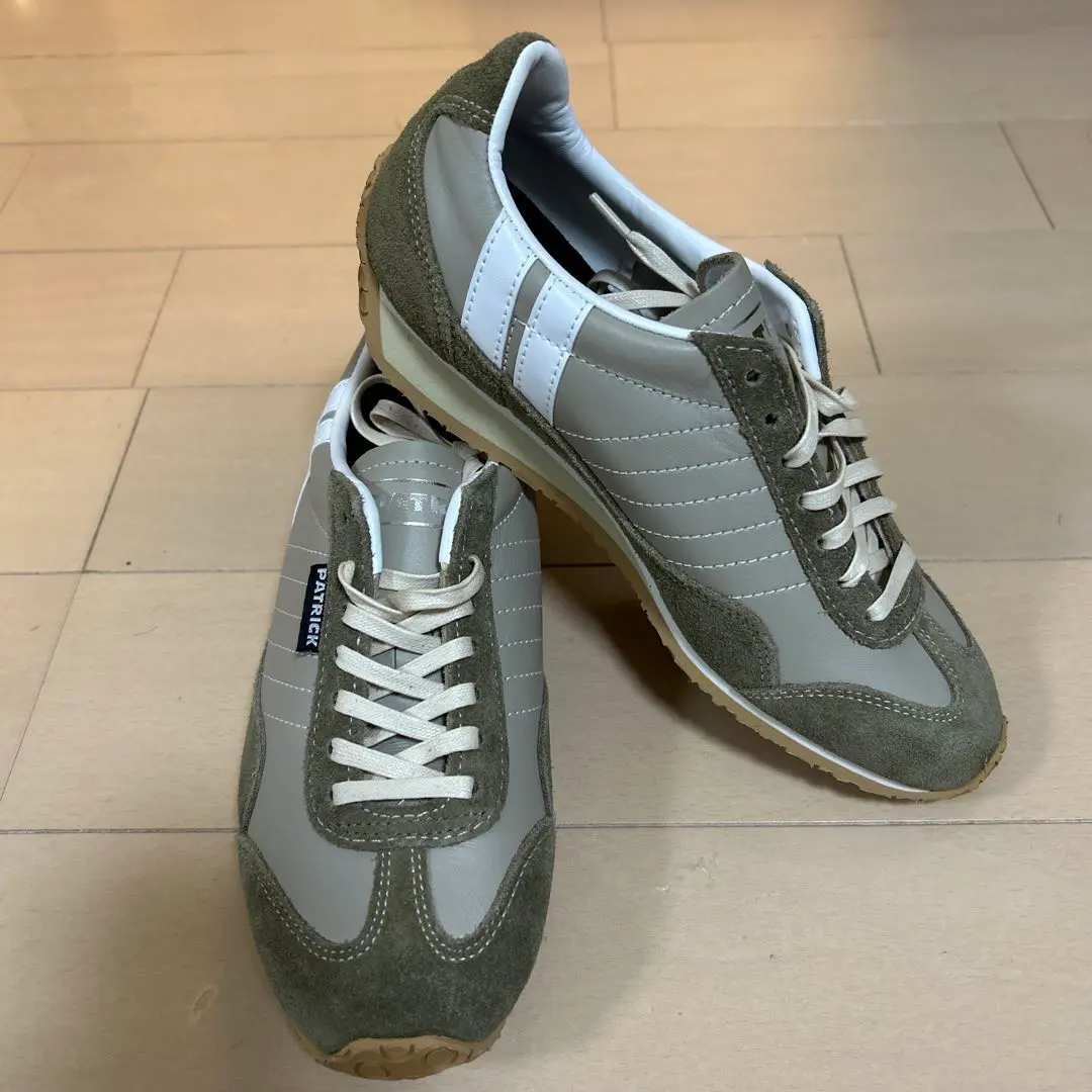 ★【新品】PATRICK 灰色/橄欖綠色 運動鞋23.0★ 的縮圖