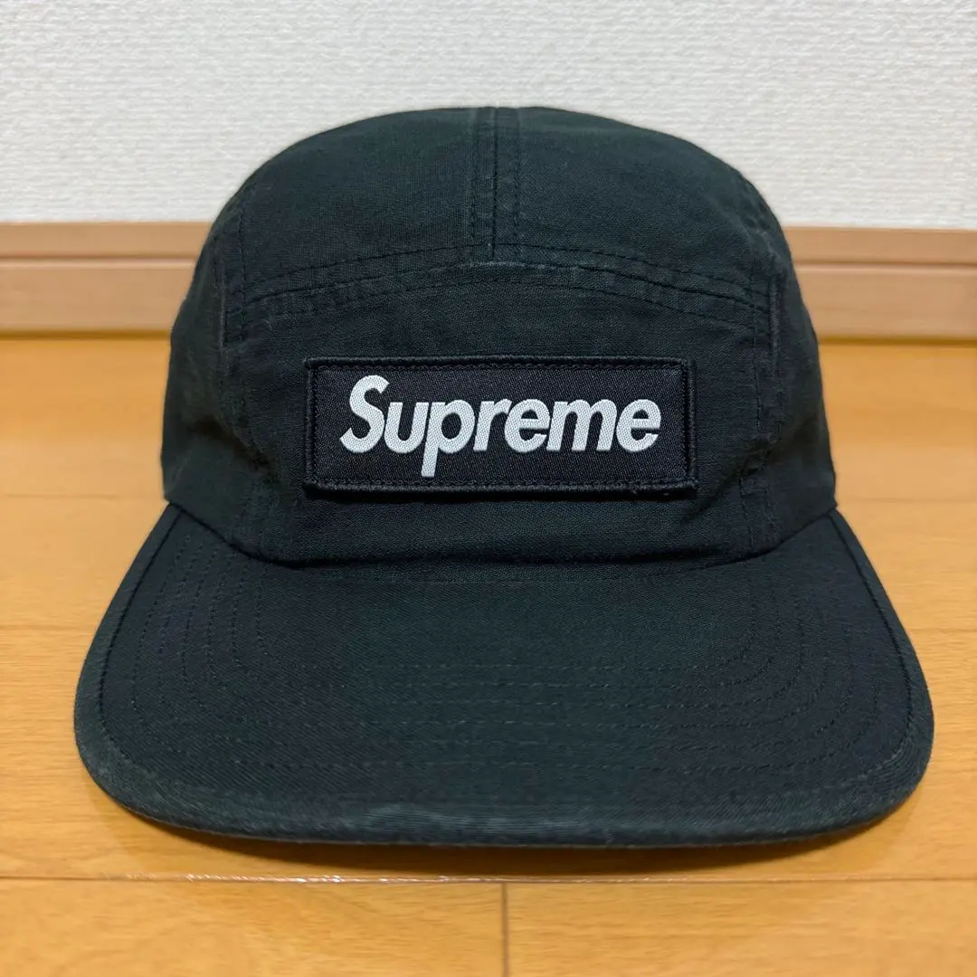 Supreme 軍事營地帽 黑色 25ss 的縮圖