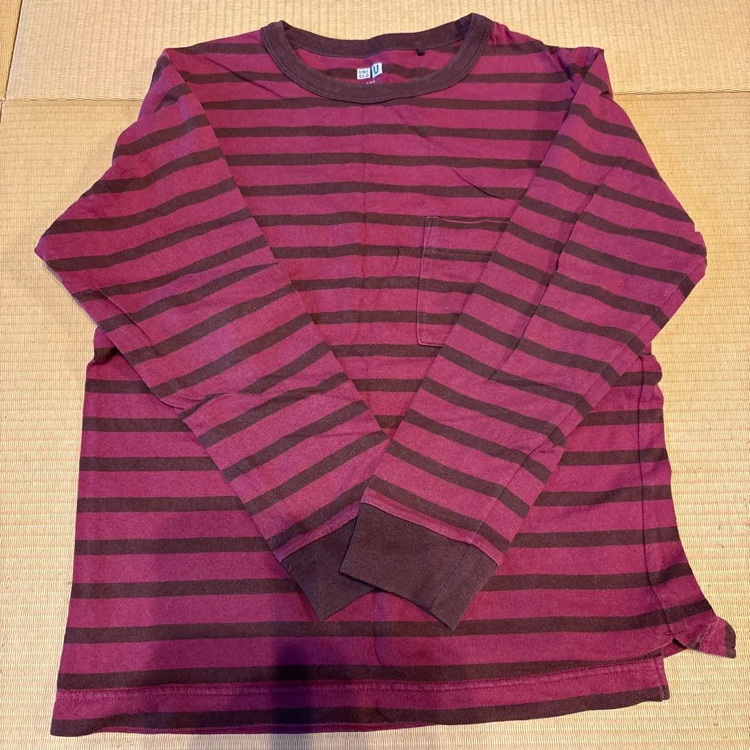 Thumbnail of Striped Crew Neck T-shirt (Long Sleeve) 140cm