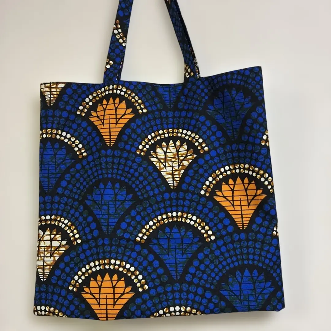 Thumbnail of African fabric wave pattern eco-bag sub-bag tote bag
