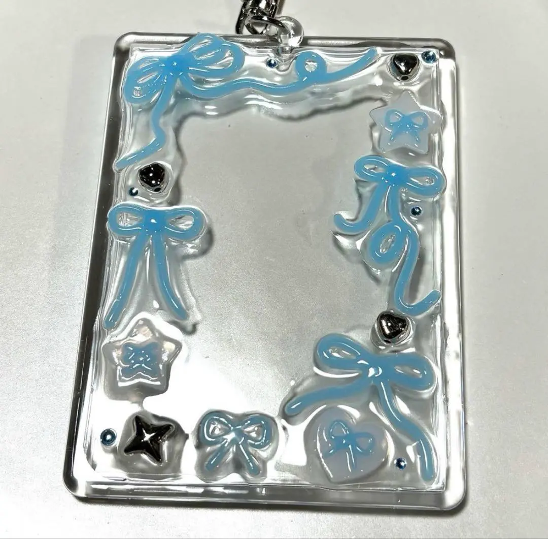 Thumbnail of Resin Deco Trading Card Keyholder, Balletcore, y2k, Ribbon, Light Blue