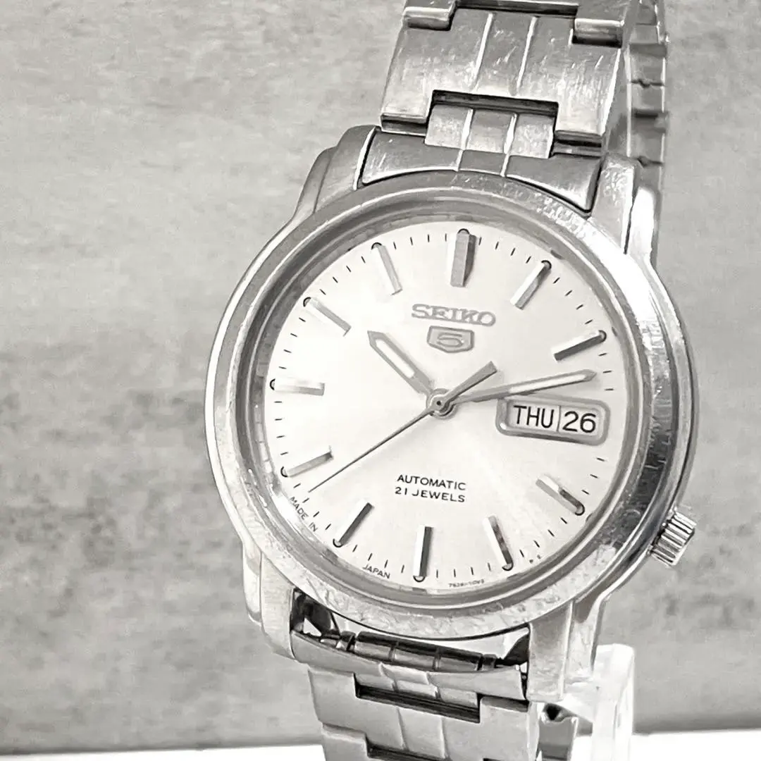 Thumbnail of Working Condition SEIKO 5 Seiko Five Automatic Watch See-through Back 21 Jewels Men's Wristwatch