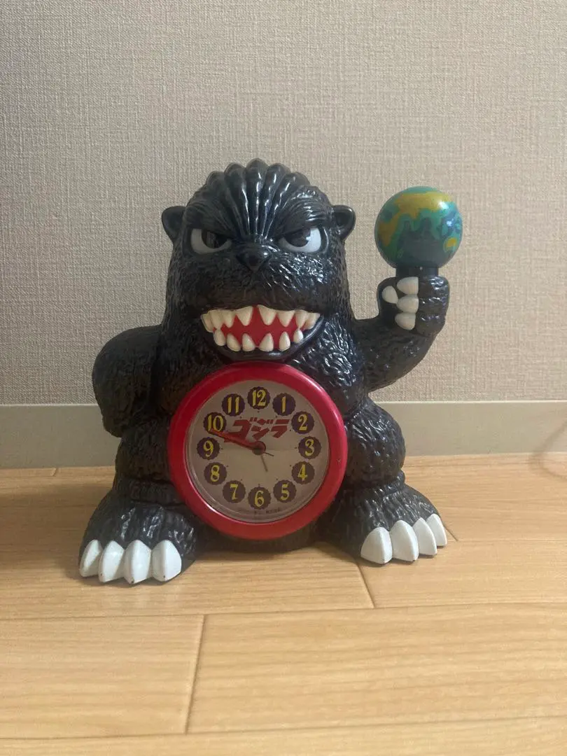 レトロ超希少】ゴジラ 目覚まし時計 地球を持つデザイン GODZILLA