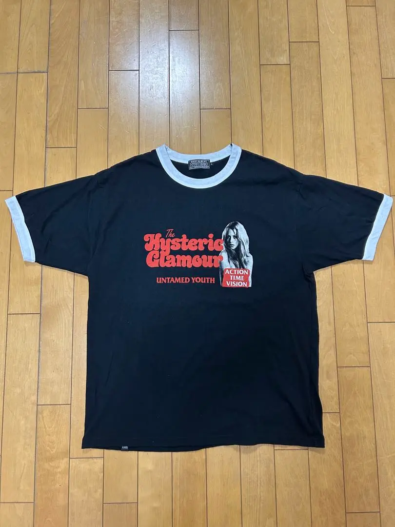 HYSTERIC GLAMOUR UNTAMED YOUTH リンガー Tシャツ HYSTERIC GLAMOUR UNTAMED YOUTH リンガー Tシャツ