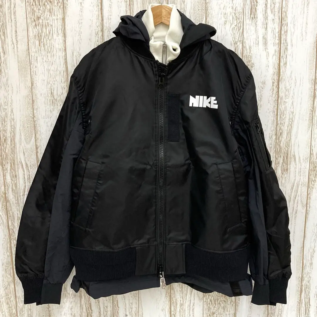 sacai × NIKE NRG LAYERED JKT ボンバー ジャケット ☆NIKE x SACAI☆NRG LAYERED ボンバージャケット☆追跡可 (Nike
